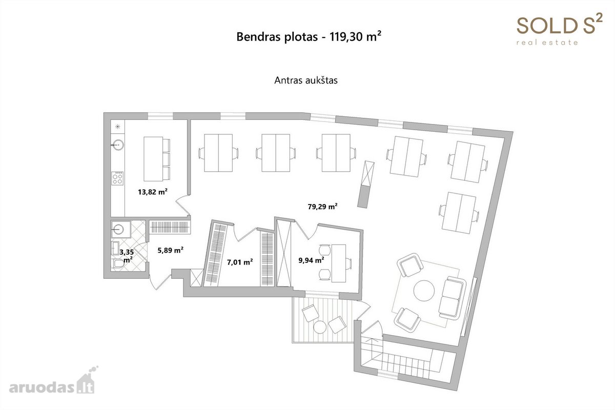 Parduodamos išskirtinės biuro patalpos - nuotraukos Nr. 11