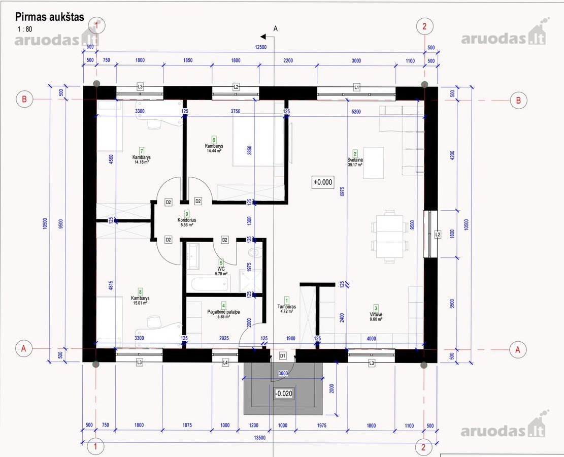 Parduodami modernūs 114 m2 ploto vieno aukšto - nuotraukos Nr. 15