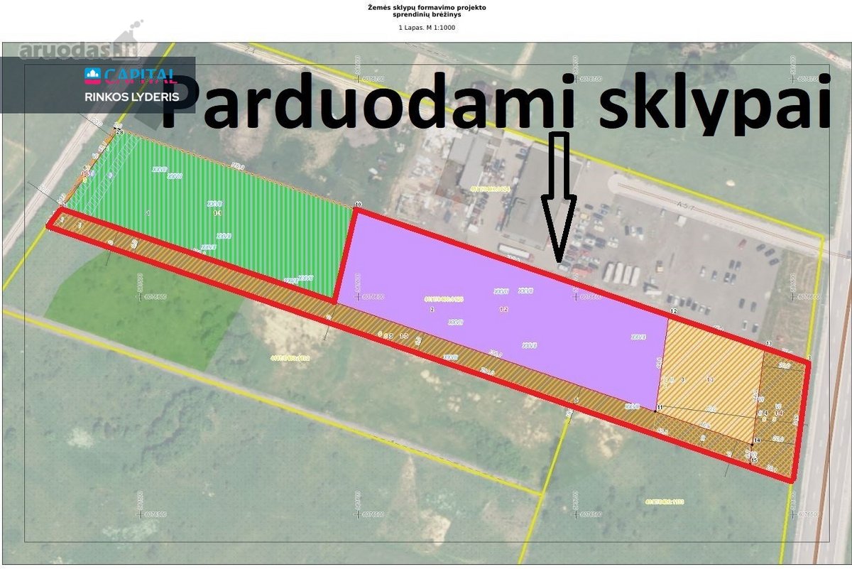 Parduodami 1 ha ploto Žemės Sklypai .Ribojasi - nuotraukos Nr. 2