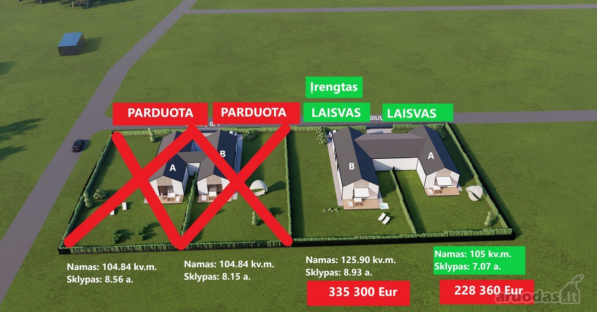 Parduodami A++ Naujos Kartos Dvibučiai Namai - nuotraukos Nr. 2