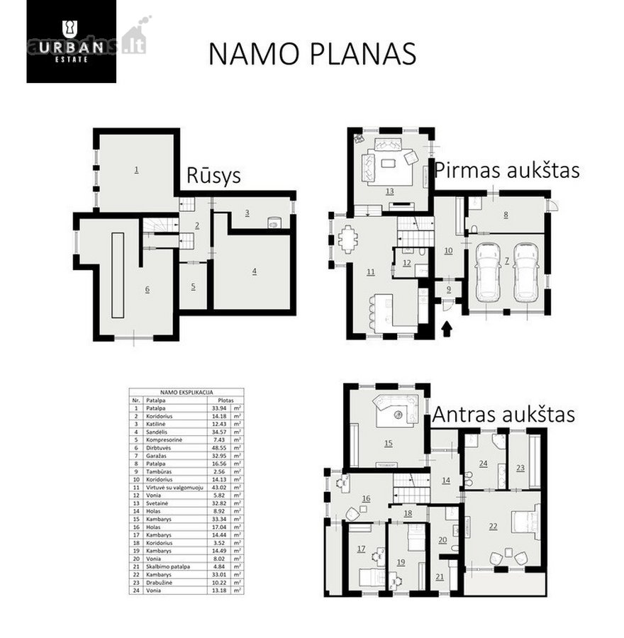 Erdvus, Pilnai Įrengtas Individualus Namas - nuotraukos Nr. 27