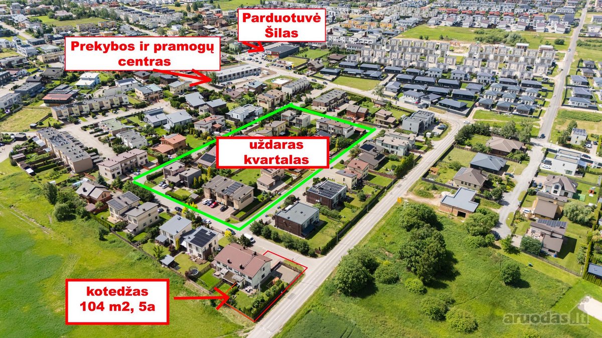 Kotedžas su nuosavu beveik 5a erdviu kiemu ir - nuotraukos Nr. 5