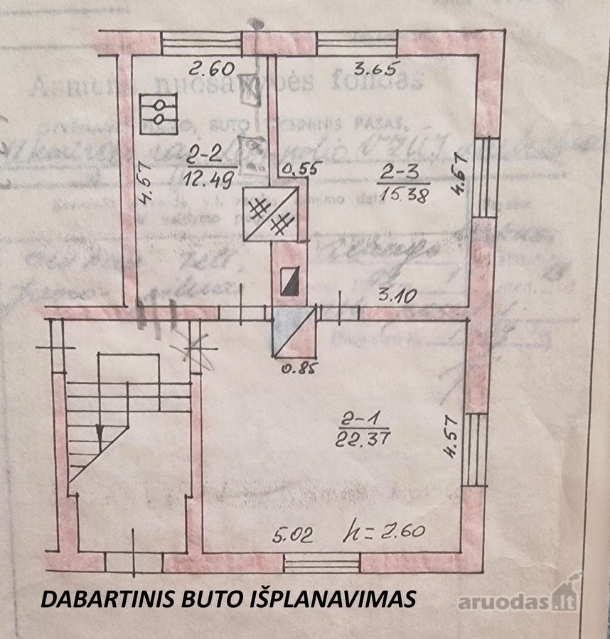 Parduodamas 2 kambarių butas su rūsiu - nuotraukos Nr. 15