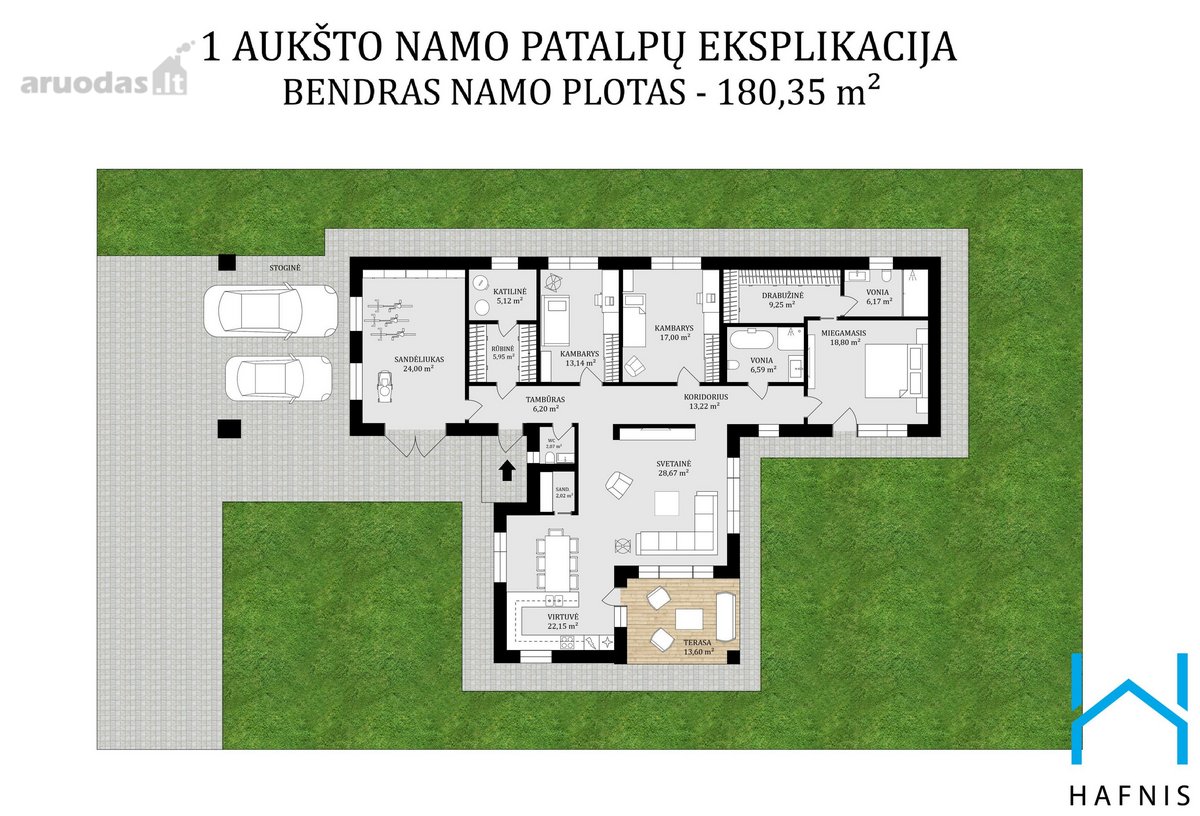 Parduodamas Naujos Statybos Namas Apsuptas - nuotraukos Nr. 11