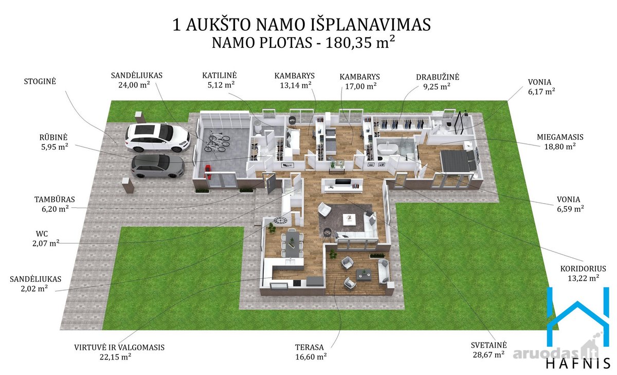 Parduodamas Naujos Statybos Namas Apsuptas - nuotraukos Nr. 10