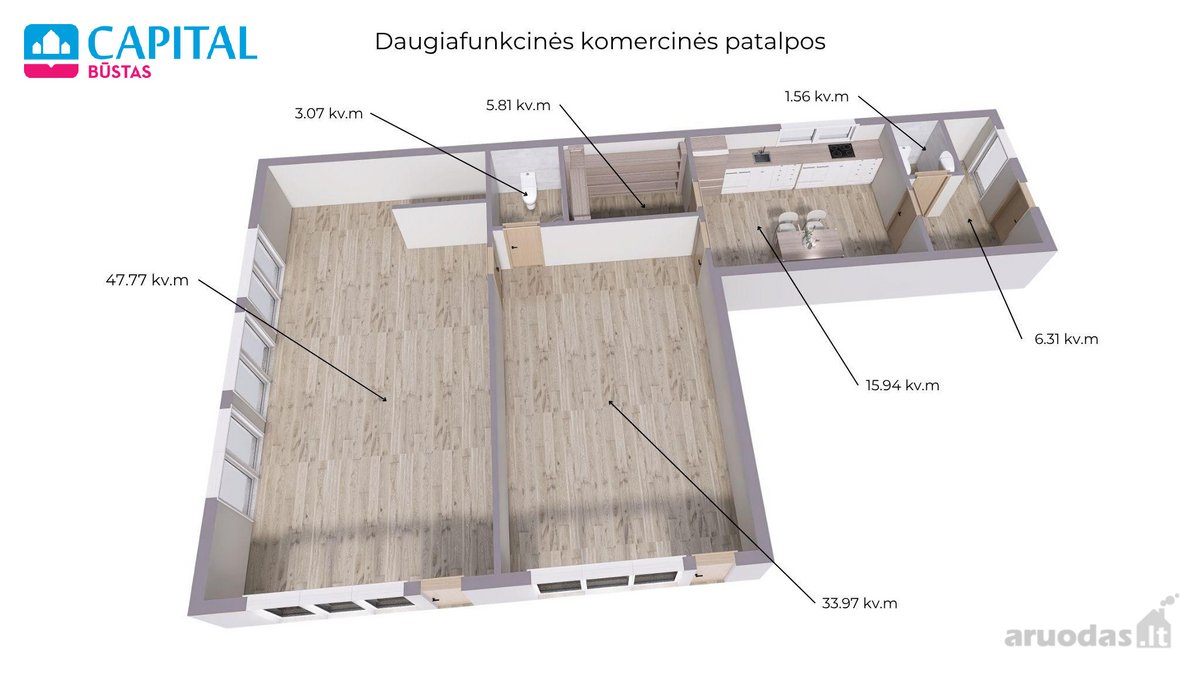 Komercinės Patalpos Su Gyvenamąja Dalimi - nuotraukos Nr. 4