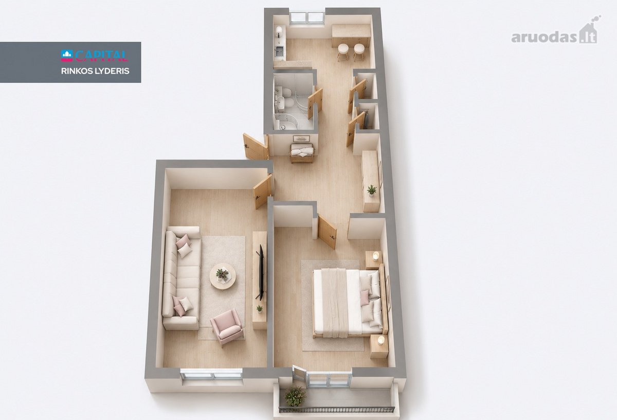 Parduodami Apartamentai Strategiškai Laabi - nuotraukos Nr. 21
