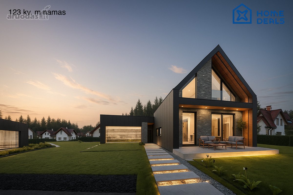 Parduodami du 123 m² ir 50 m² namai bendrame - nuotraukos Nr. 4