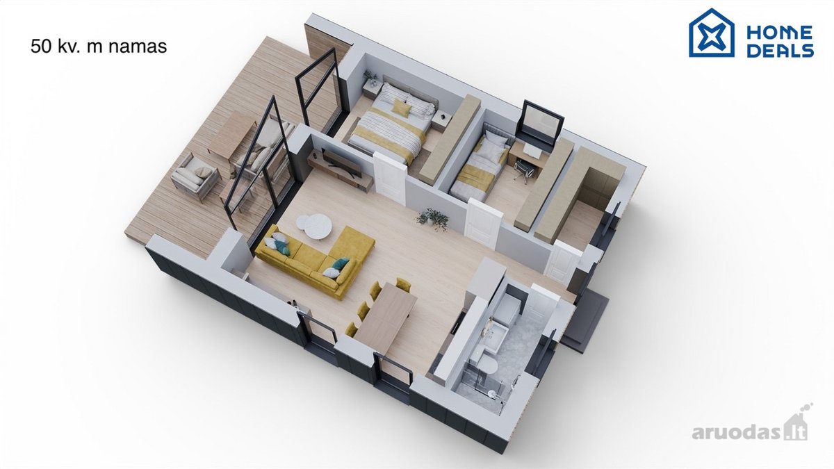 Parduodami du 123 m² ir 50 m² namai bendrame - nuotraukos Nr. 29