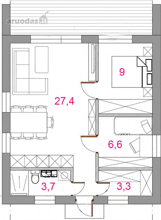 Parduodami du 123 m² ir 50 m² namai bendrame - nuotraukos Nr. 32