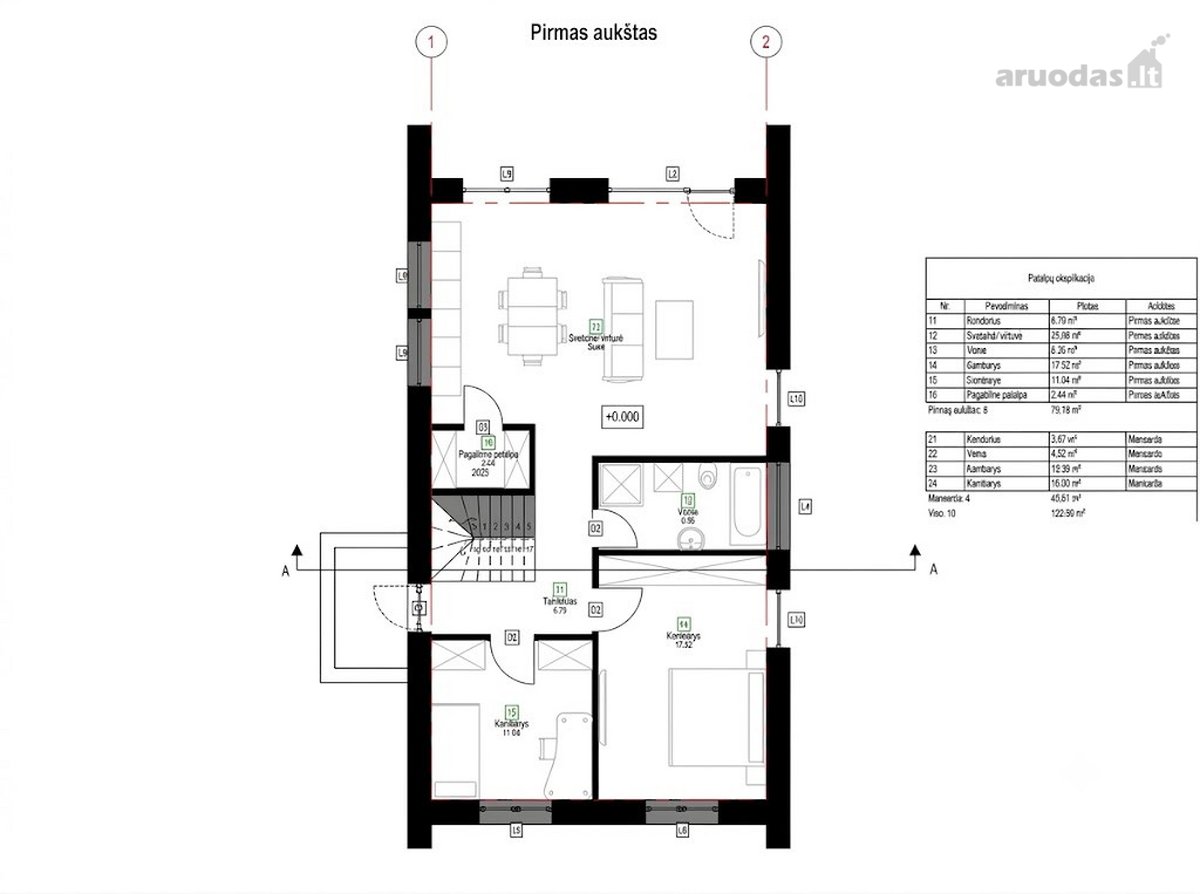 Parduodami du 123 m² ir 50 m² namai bendrame - nuotraukos Nr. 30