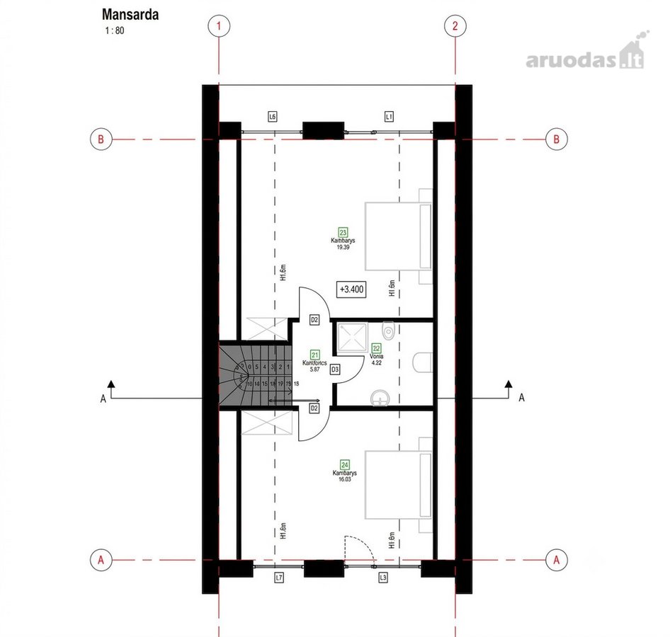 Parduodami du 123 m² ir 50 m² namai bendrame - nuotraukos Nr. 31