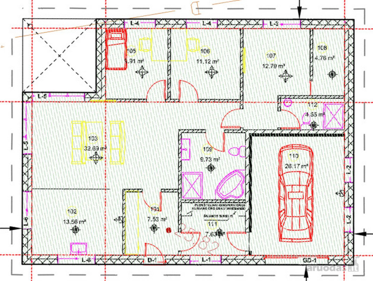 Statomas Erdvus 140 m² Namas Šalia Gindulių – - nuotraukos Nr. 37