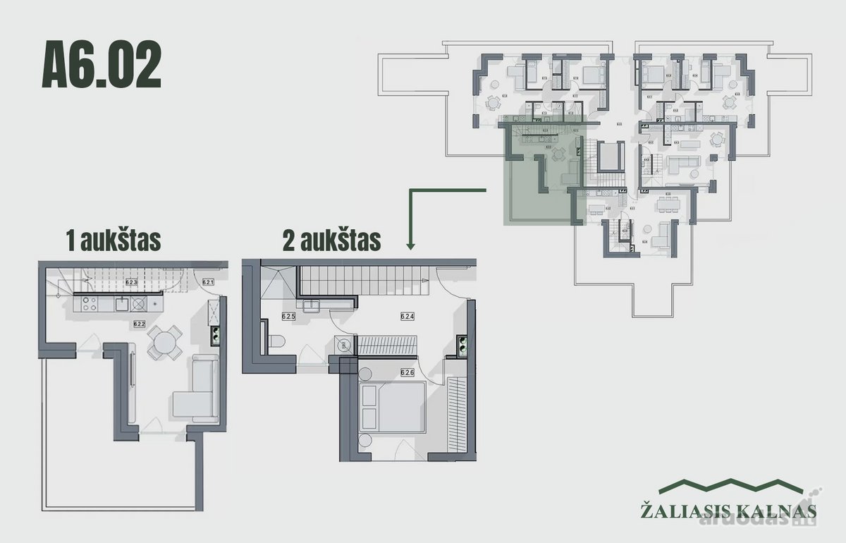 Dviejų aukštų apartamentai su privataus namo - nuotraukos Nr. 31
