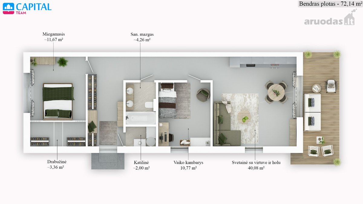 Modern 2-bedroom Townhouse for Rent in - nuotraukos Nr. 8