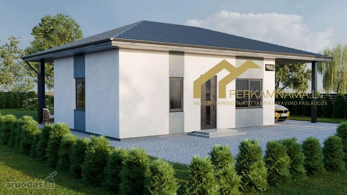 Parduodamas naujos statybos 50 m² karkasinis - nuotraukos Nr. 8
