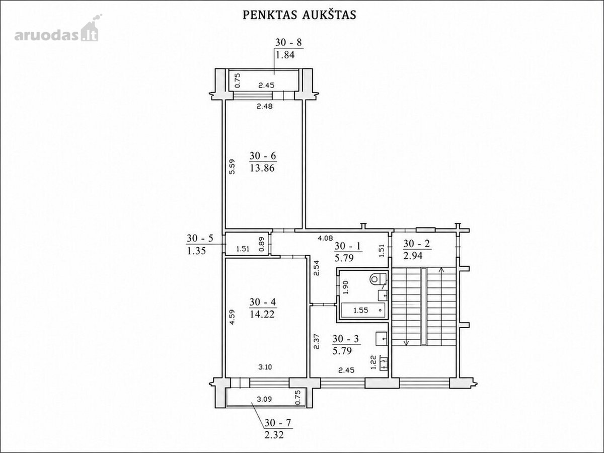 Parduodamas 2 K. Butas Su Dviem Įstiklintais - nuotraukos Nr. 42