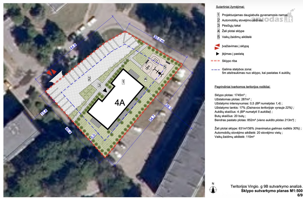 Parduodamas sklypas su daugiabučio statybos - nuotraukos Nr. 2