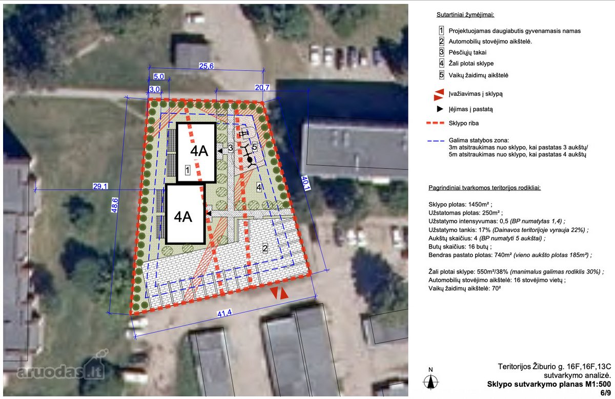 Parduodamas sklypas su daugiabučio statybos - nuotraukos Nr. 3