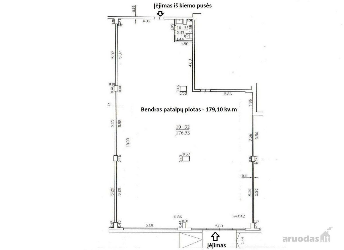 Nuomojamos 179,10 m² Prekybinės / Paslaugų - nuotraukos Nr. 14