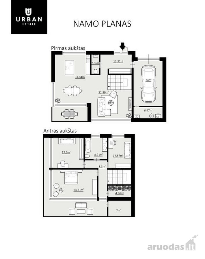 Modernios Architektūros A+ Klasės Namas Jūsų - nuotraukos Nr. 6