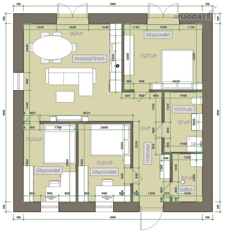 A+ Klasės Namas Su Terasa + Statome Ir Pagal - nuotraukos Nr. 11