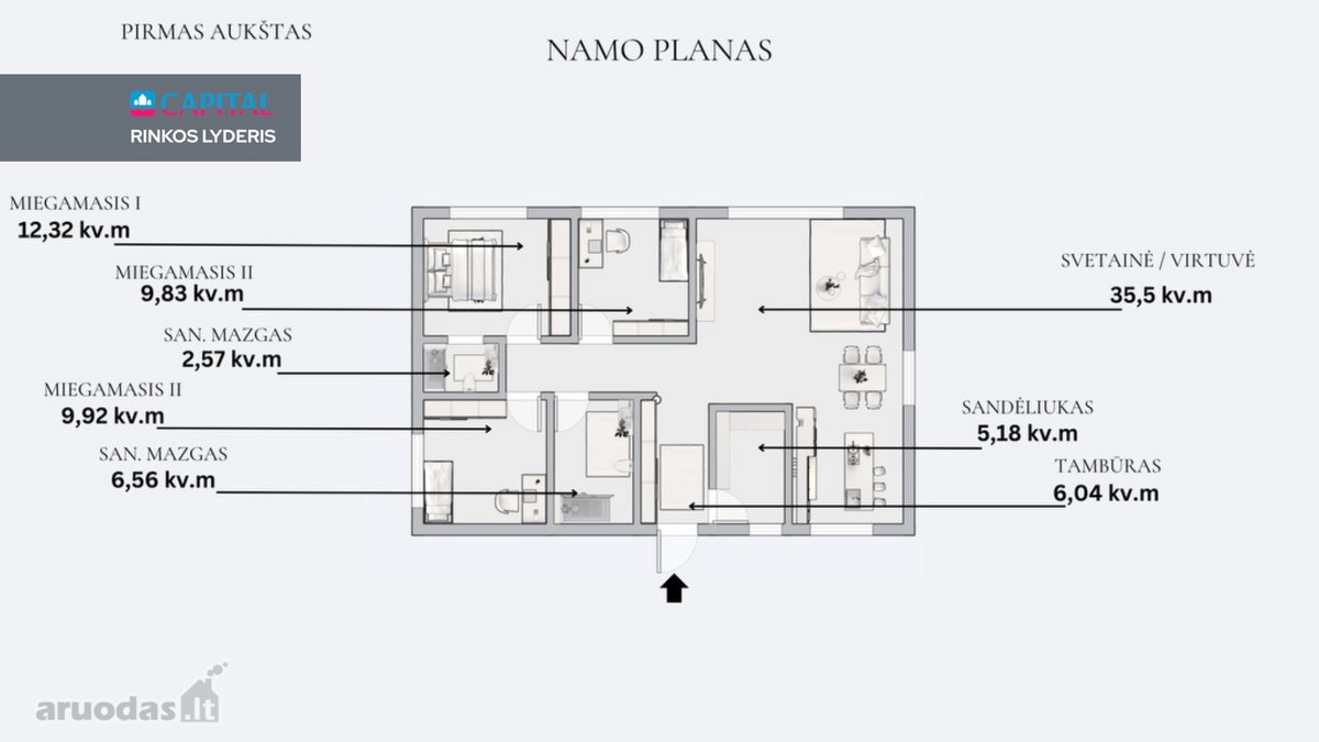 Parduodamas Naujos Statybos A++ Klasės Vieno - nuotraukos Nr. 23