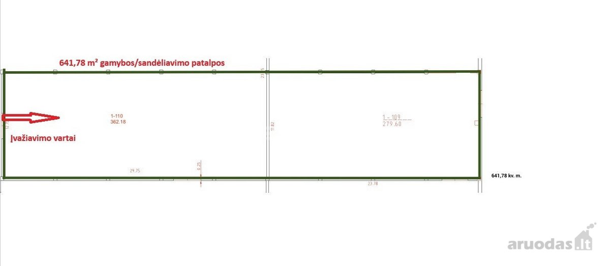 Išnuomojamos 642 m² ir 1262 m² ploto gamybos - nuotraukos Nr. 27