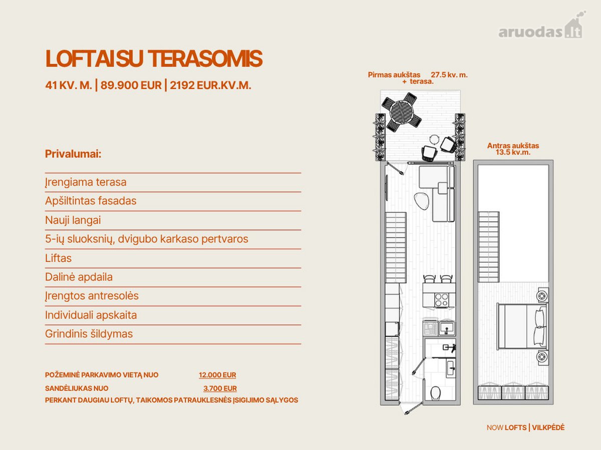 Loftas Su Privačia Terasa. - nuotraukos Nr. 3