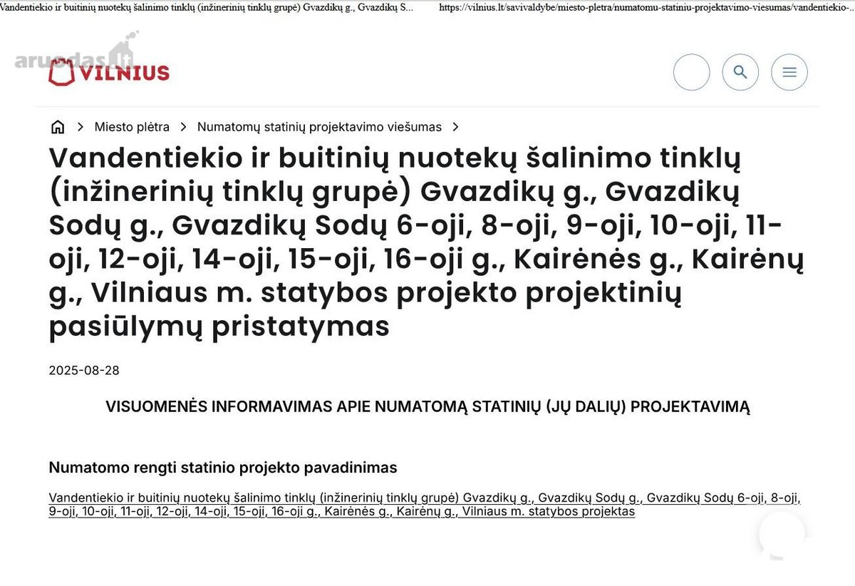 Unikalus sklypas Vilniuje Su Statybos Leidimu - nuotraukos Nr. 8