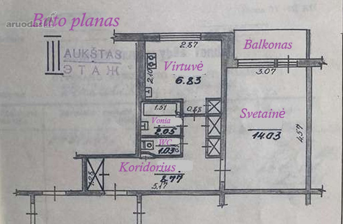 Parduodame patogaus išplanavimo 1 kambario - nuotraukos Nr. 11