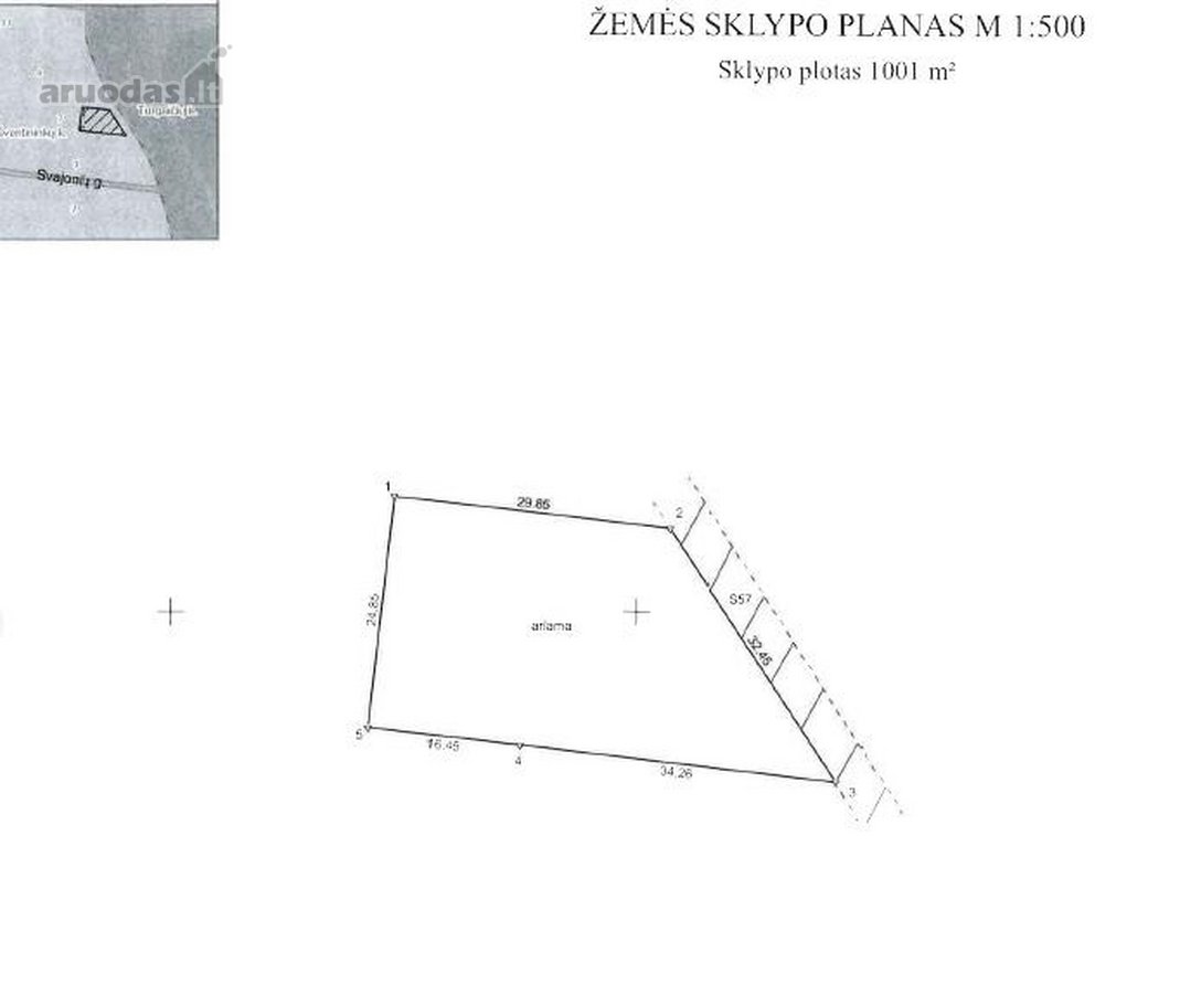 Parduodamas 1001 m² namų valdos sklypas - nuotraukos Nr. 6