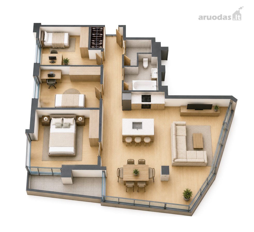 Išskirtiniai, 4 kambarių apartamentai „Helios - nuotraukos Nr. 16