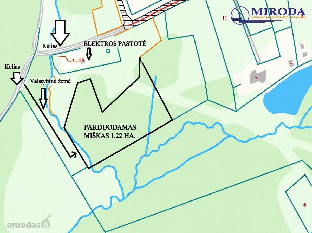 Upelis, miškas, asfaltas, šalia komunikacijos. - nuotraukos Nr. 7