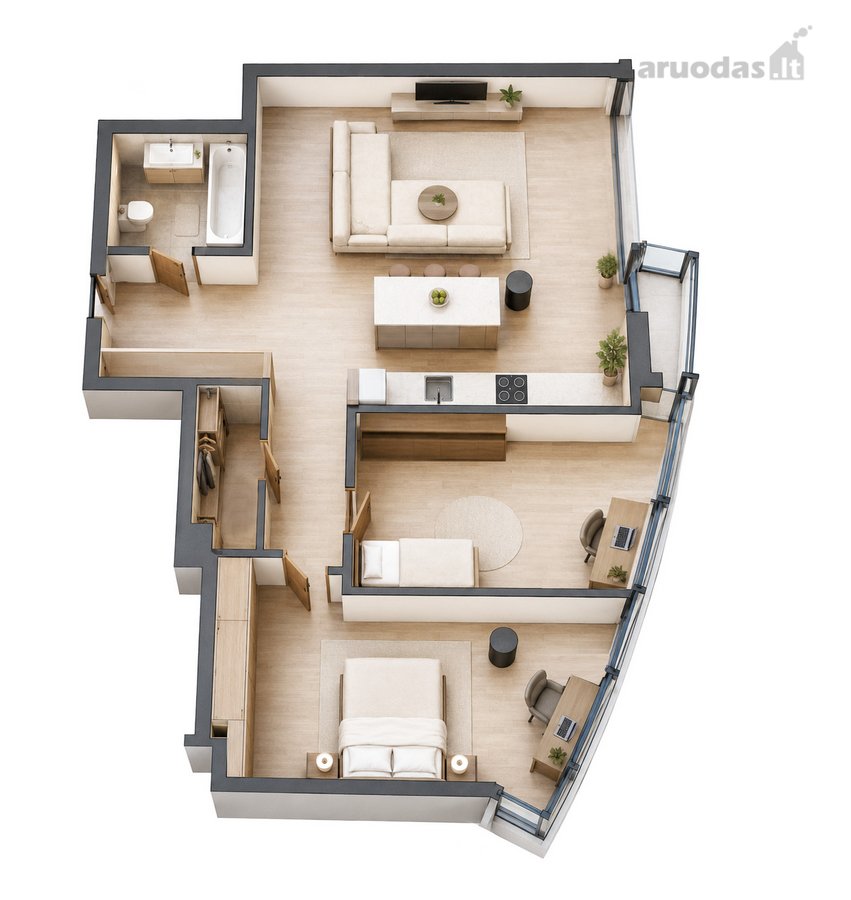 Išskirtiniai, 3 kambarių apartamentai „Helios - nuotraukos Nr. 22