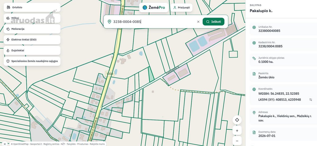 Parduodamas 1,21 ha žemės ūkio paskirties - nuotraukos Nr. 2