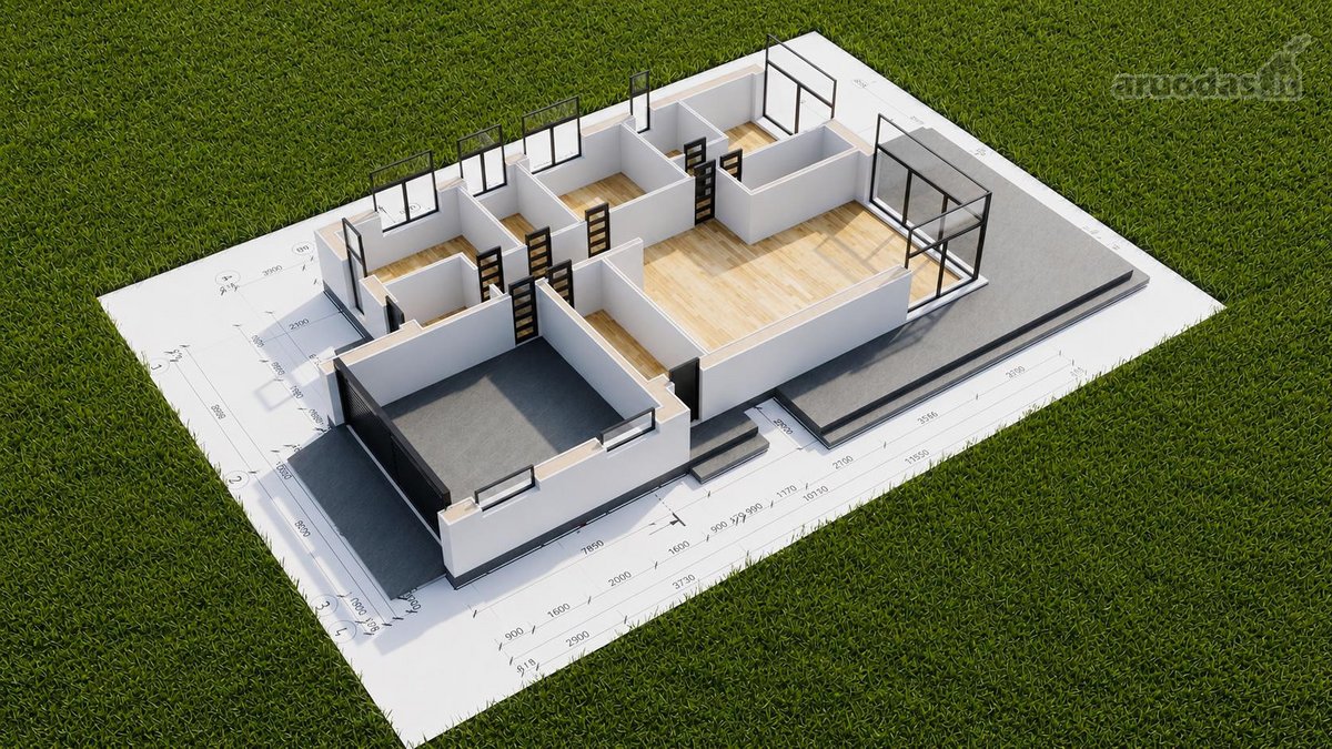 Rezervuojami naujos statybos 169,66 m² namai - nuotraukos Nr. 11
