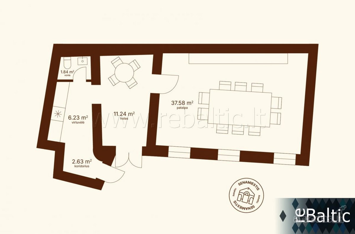 Prestižinės patalpos Didžioji g. 39 - nuotraukos Nr. 16