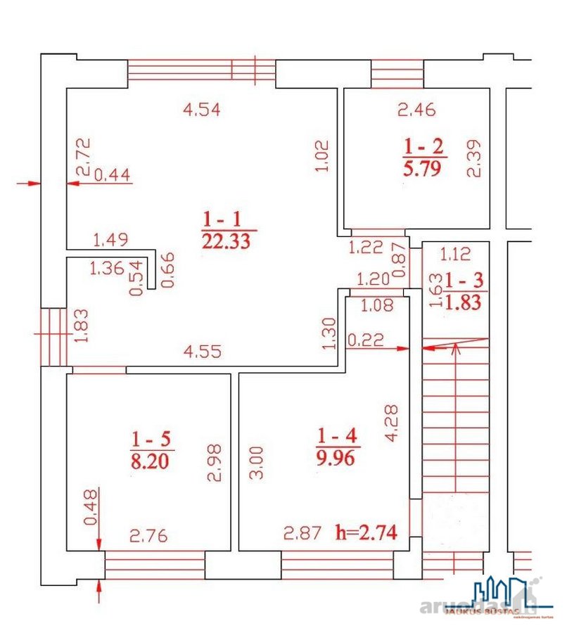 Parduodame 3 kambarių, 48.2m² bendrojo ploto, - nuotraukos Nr. 6