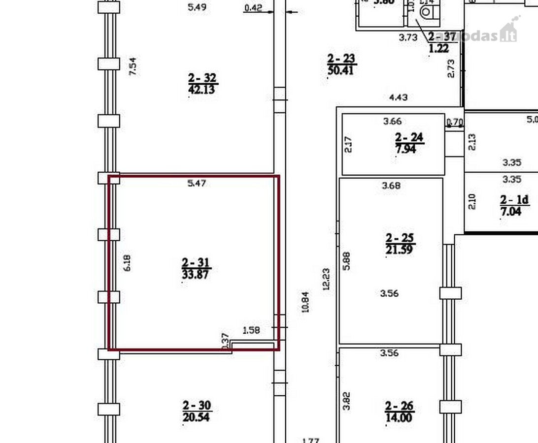 Nuomojamos patalpos Kauno centre, adresu K - nuotraukos Nr. 4