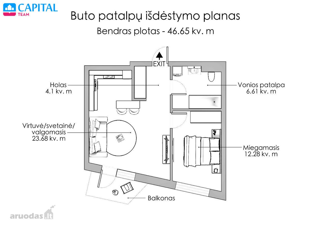 Parduodamas Kokybiškai Ir Pilnai Įrengtas Bei - nuotraukos Nr. 25