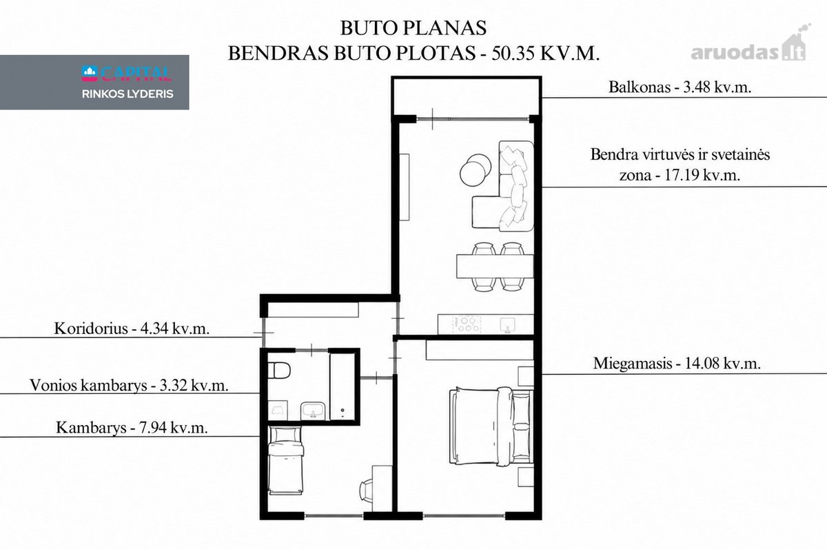 Parduodamas Funkcionaliai Ir Pilnai Įrengtas - nuotraukos Nr. 20