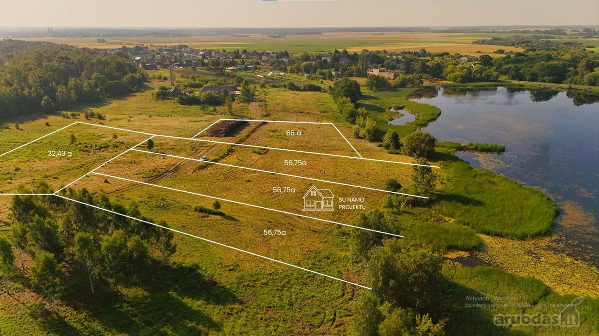 Parduodamas 56,75 Aro Sklypas, Su Tvenkinio - nuotraukos Nr. 3