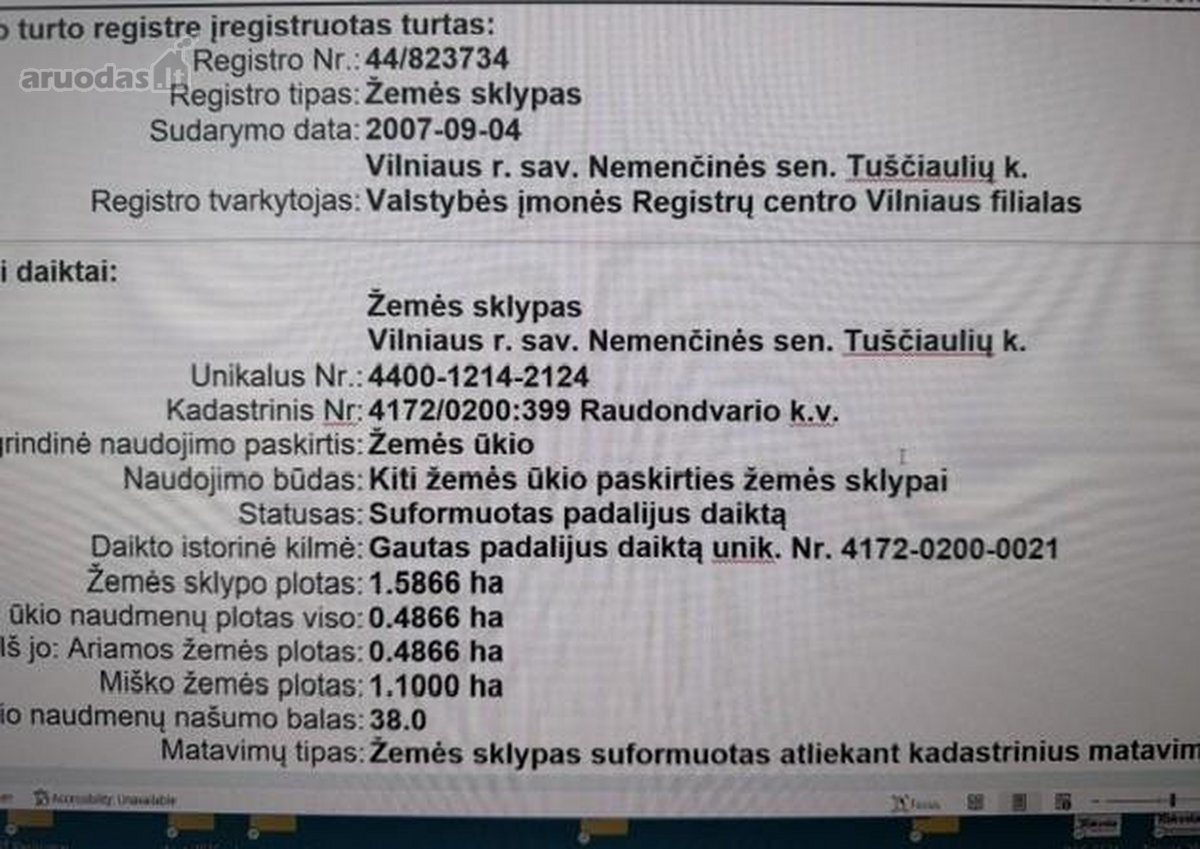 Parduodamas 1,6 ha sklypas Tuščiaulių k. - nuotraukos Nr. 6