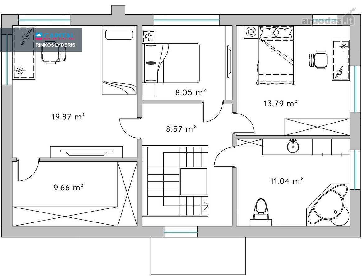 Skubiai parduodamas 142.18 m² namas su 5,12 - nuotraukos Nr. 37