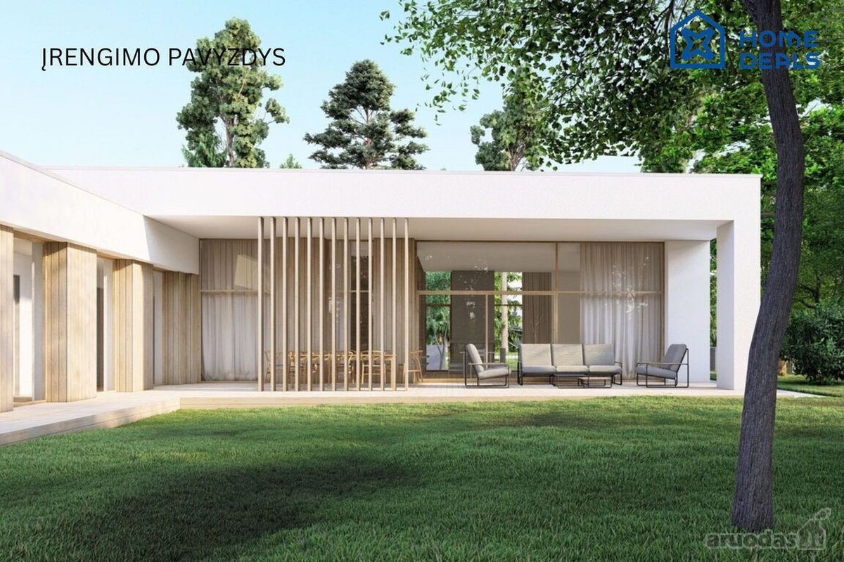 Erdvus, L formos vieno aukšto namas Pavilnyje - nuotraukos Nr. 33