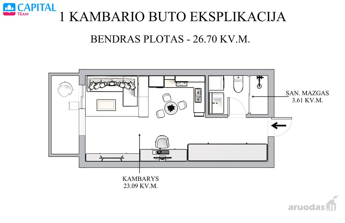 Parduodama Naujai Ir Stilingai Įrengta - nuotraukos Nr. 20
