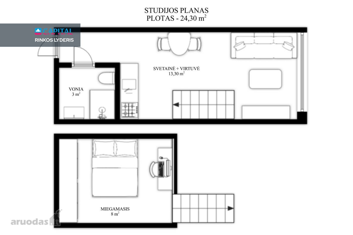 Parduodamos Naujos Studijos Vilkpėdėje, - nuotraukos Nr. 8