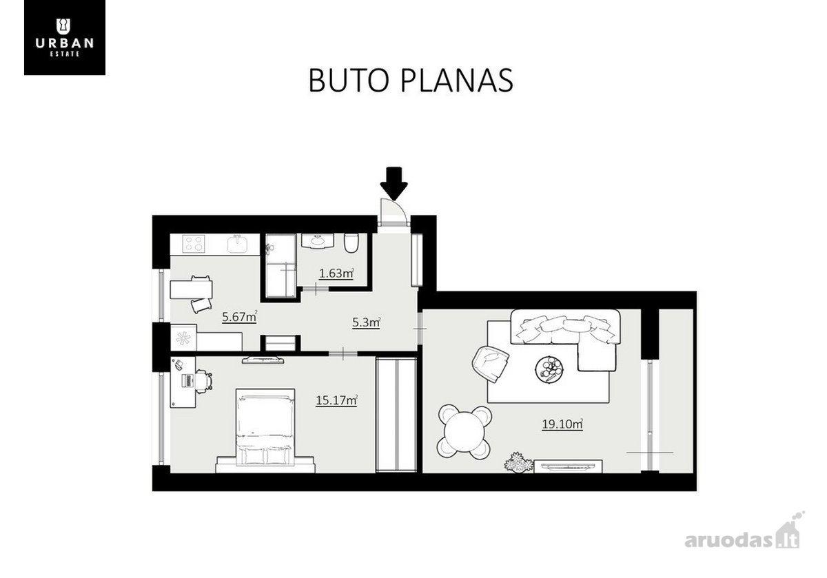 Tvarkingas, Erdvus Butas Centrinėje Miesto - nuotraukos Nr. 7