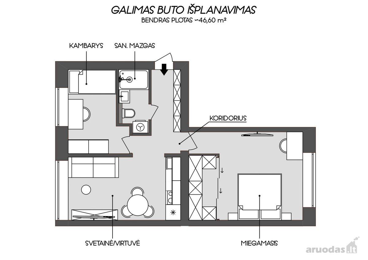 Labai Jaukus Ir Šviesus 2 K. Butas Rumpiškės - nuotraukos Nr. 20